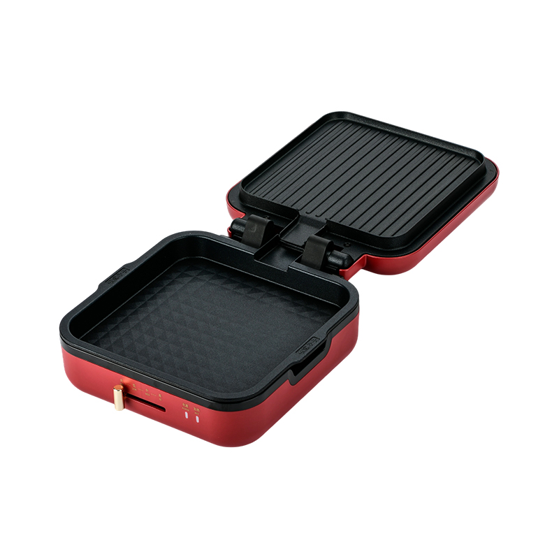 BJX-S017 24x24cm grill tava s roštiljem (kontrola temperature + drvena drška)