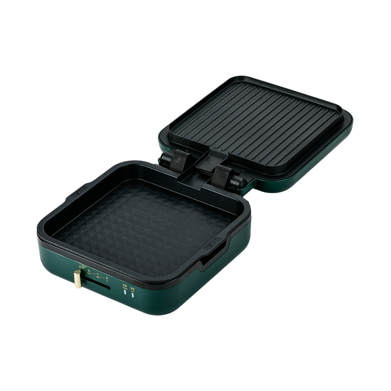 BJX-S017 24x24cm grill tava s roštiljem (kontrola temperature + drvena drška)