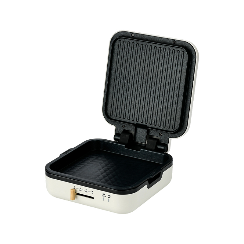 BJX-S017 24x24cm grill tava s roštiljem (kontrola temperature + drvena drška)