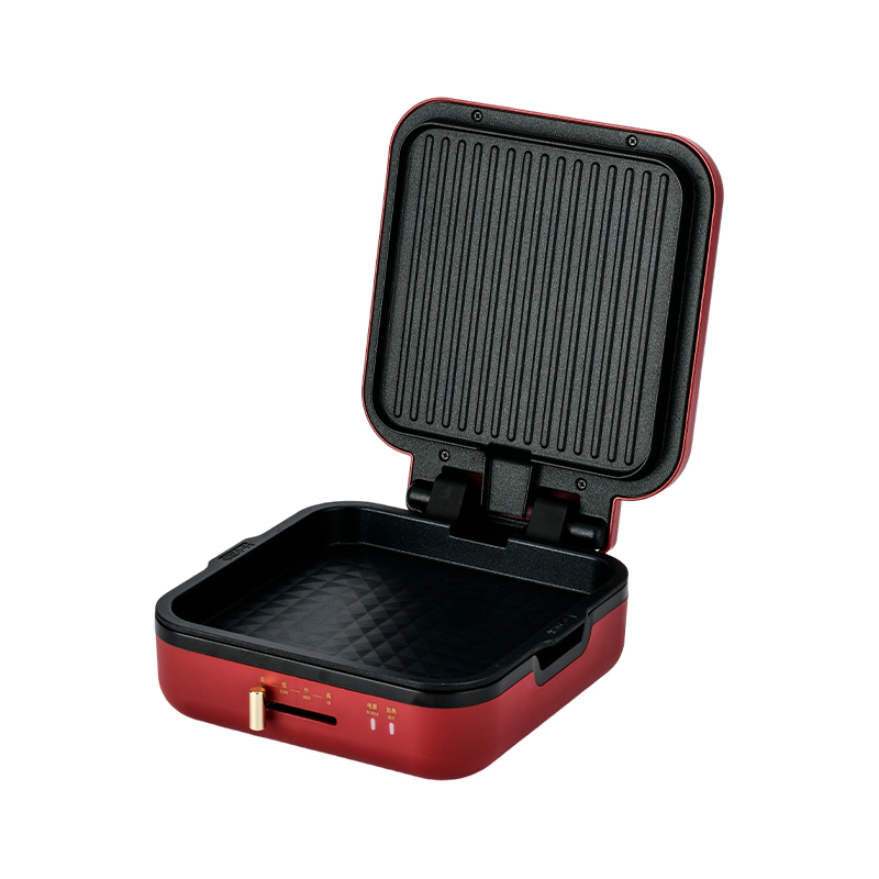 BJX-S017 24x24cm grill tava s roštiljem (kontrola temperature + drvena drška)